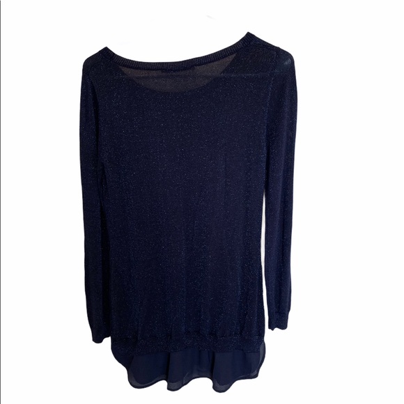 Women’s navy Belldini metallic sweater size S - Picture 3 of 6